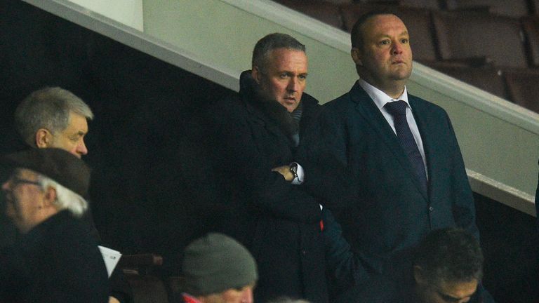New Stoke City manager Paul Lambert attends the Premier League match against Manchester United at Old Trafford