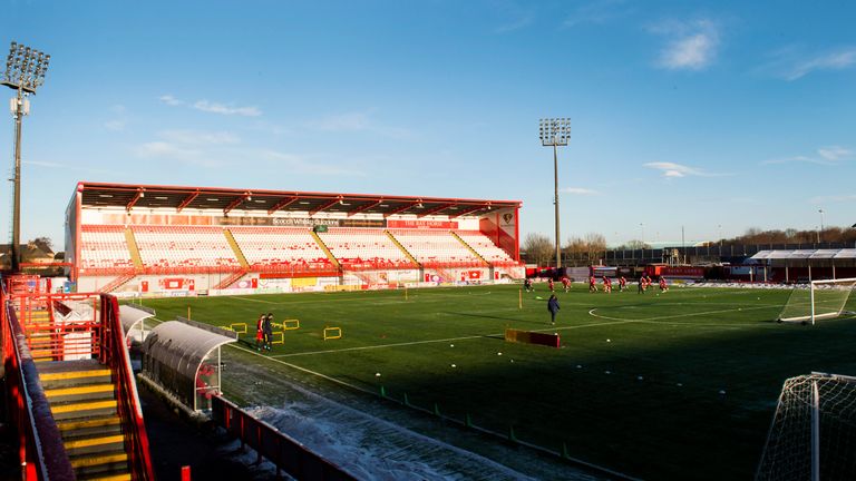 28/12/17 
 THE SUPERSEAL STADIUM - HAMILTON
 Hamilton train ahead of their match against Motherwell