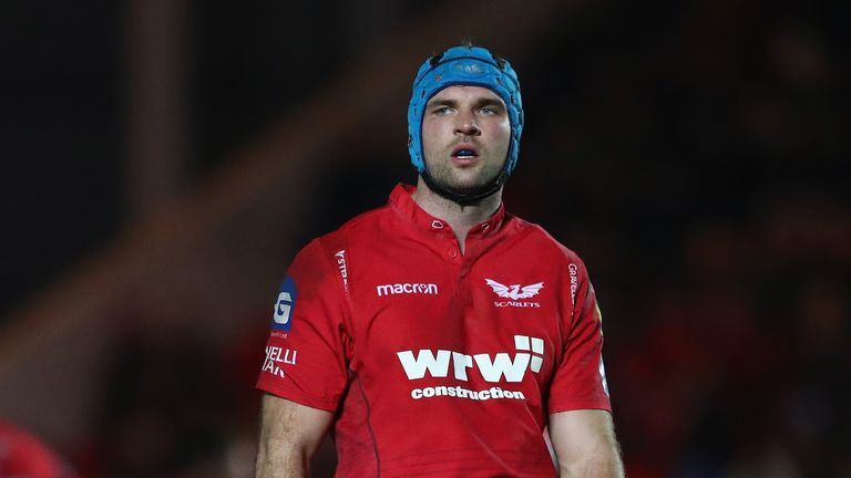 LLANELLI, WALES - JANUARY 20: Tadhg Beirne of Scarlets during the European Rugby Champions Cup match between Scarlets and RC Toulon at Parc y Scarlets on J