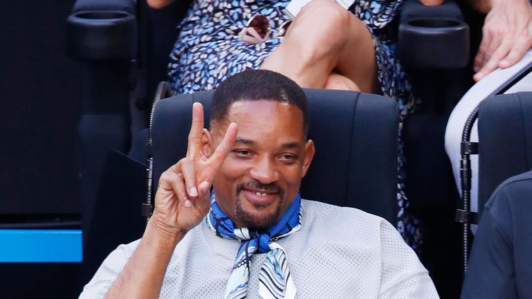 Will Smith has taken over from Will Ferrell in the Rod Laver Hollywood hot seat