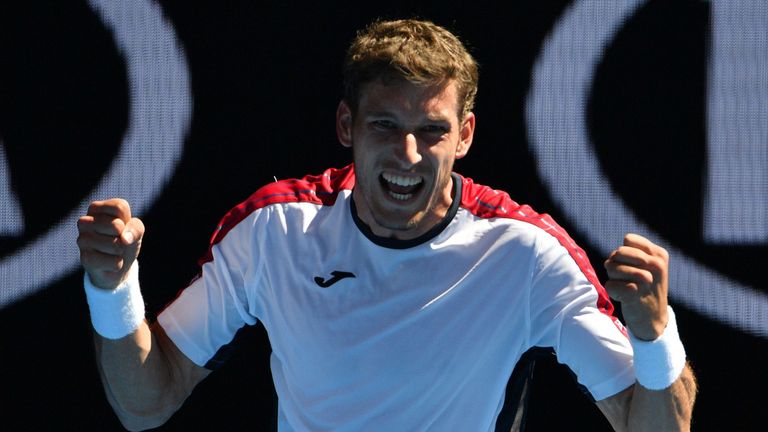 Pablo Carreno Busta's measured approach earned him a victory over big-serving Gilles Muller
