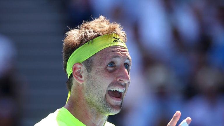 Tennys Sandgren was knocked out of the Australian Open in the quarter finals