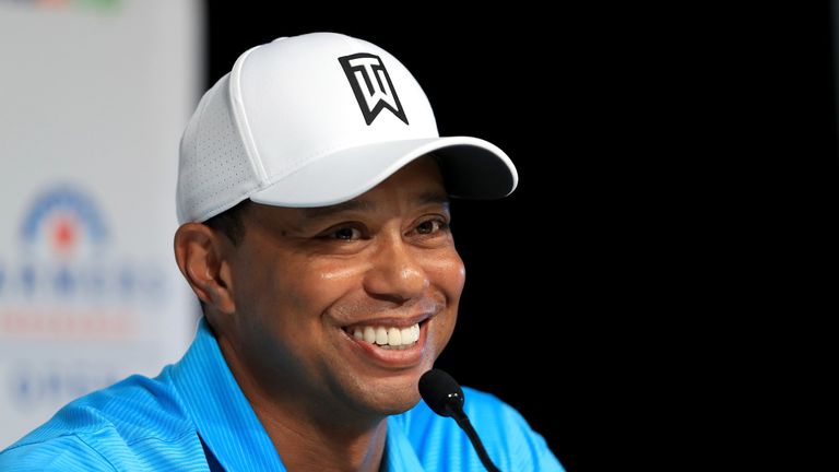 SAN DIEGO, CA - JANUARY 24:  Tiger Woods addresses the media during a press conference after playing in the pro-am round of the Farmers Insurance Open at T