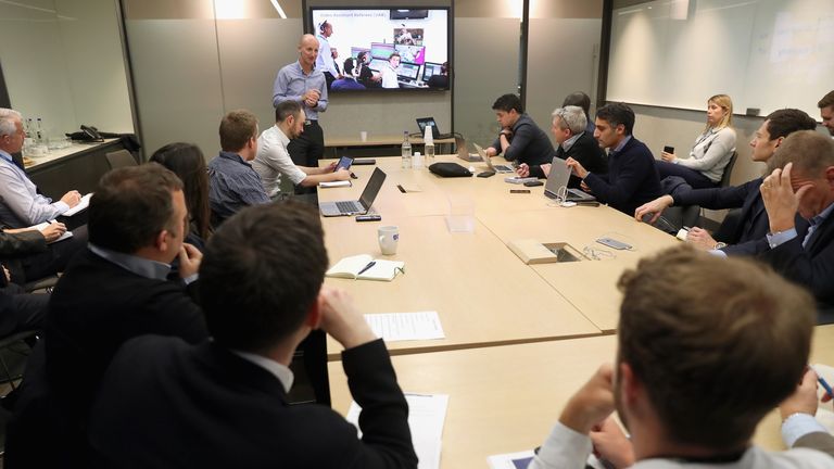 PGMOL Head of Referees Mike Riley talks the media through the new Video Assistant Referee trial.