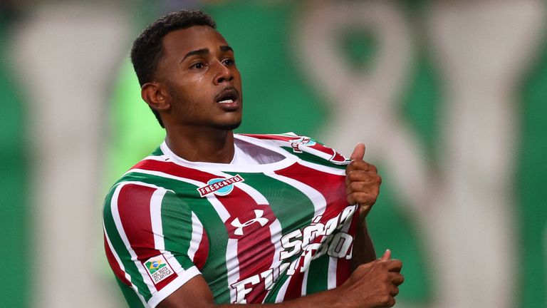 Wendel of Fluminense celebrates a scored