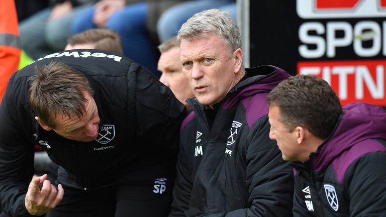 West Ham United manager David Moyes during the Emirates FA Cup, fourth round match at the DW Stadium, Wigan.