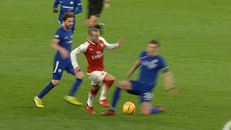 Wilshere goes down