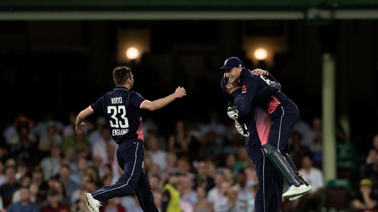 Eoin Morgan heaped praise on the bowlers after Liam Plunkett was injured early in the innings. 