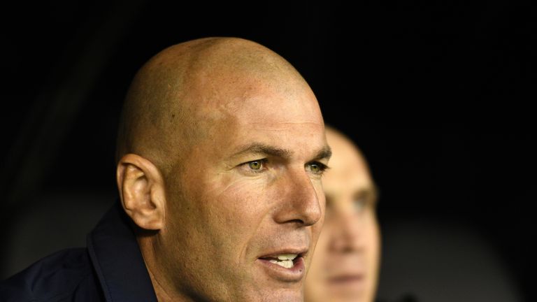 Zinedine Zidane during the La Liga match between Celta  Vigo and Real Madrid at Estadio Balaidos