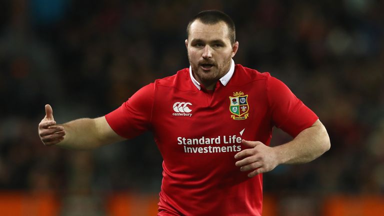 Welshman Ken Owens in a Lions shirt last summer 