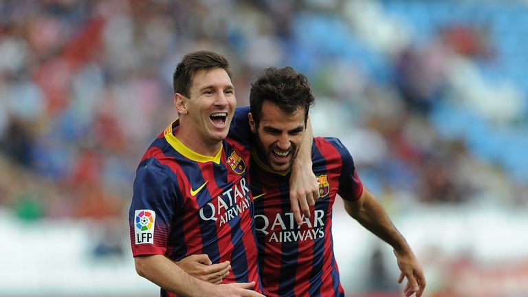 Cesc Fabregas played with Lionel Messi in Barcelona