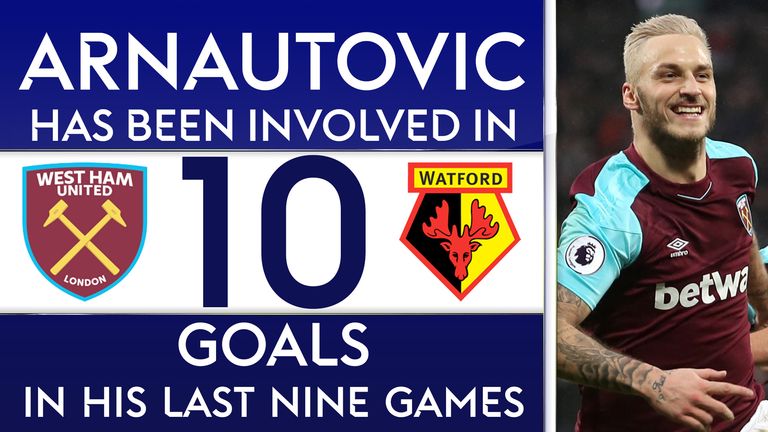 Marko Arnautovic has been involved in 10 goals in his last nine games for West Ham