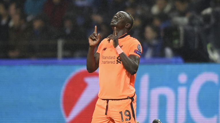 Sadio Mane scored a hat-trick against Porto in Portugal