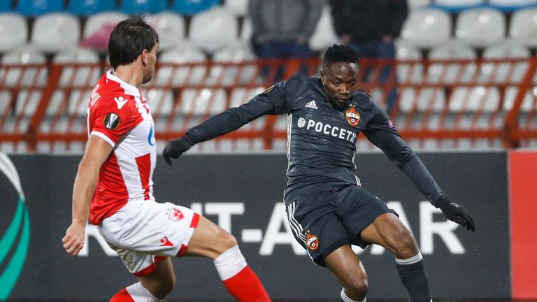 Ahmed Musa, on loan from Leicester, featured for CSKA Moscow in the goalless first leg
