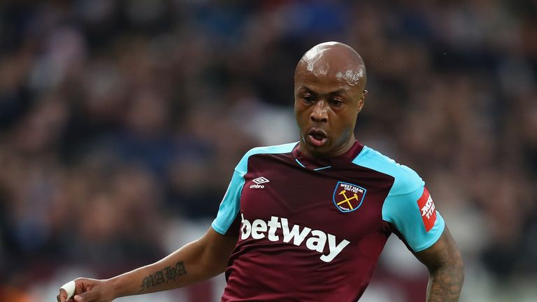Andre Ayew is back in Wales after leaving for West Ham in 2016