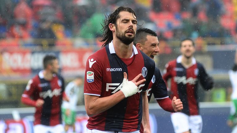 Andrea Poli scored the opening goal in Bologna's 2-1 win over Sassuolo