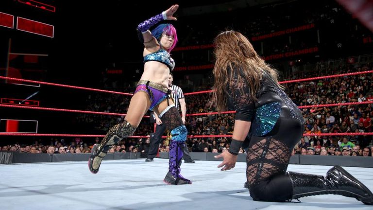 Asuka came out on top in a hard-hitting match against Nia Jax