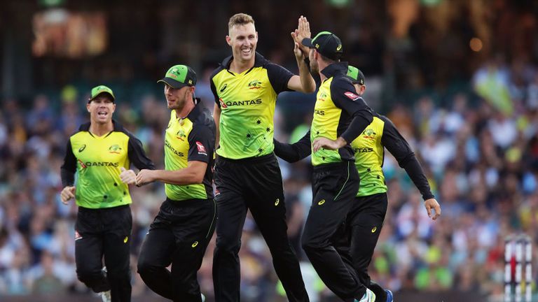 Billy Stanlake took his first T20I wickets for Australia