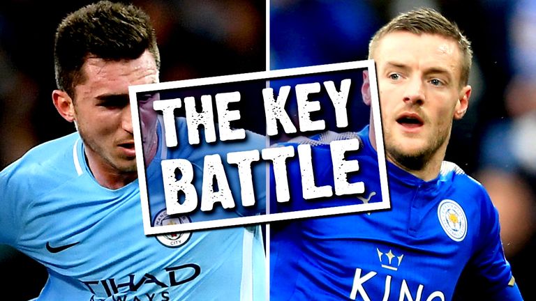 Aymeric Laporte could have to cope with the pace of Jamie Vardy on Saturday