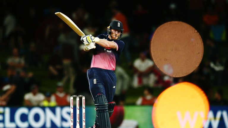 TAURANGA, NEW ZEALAND - FEBRUARY 28: Ben Stokes of England bats during game two of the One Day International series between New Zealand and England at Bay 