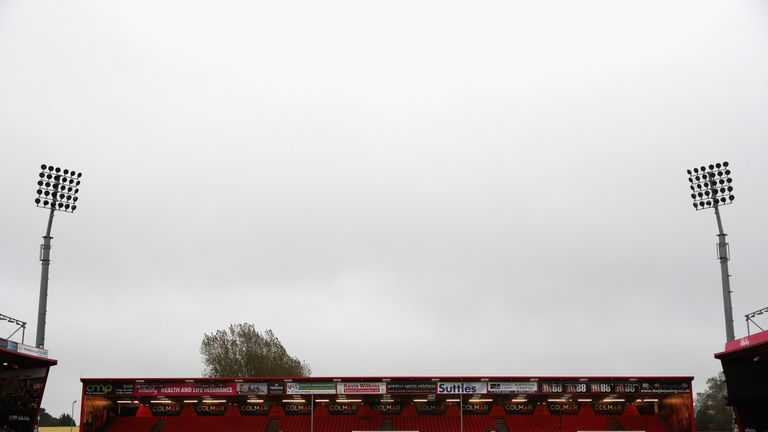 BOURNEMOUTH, ENGLAND - OCTOBER 24:  A general view of the Vitality Stadium during the Carabao Cup Fourth Round match between AFC Bournemouth and Middlesbro