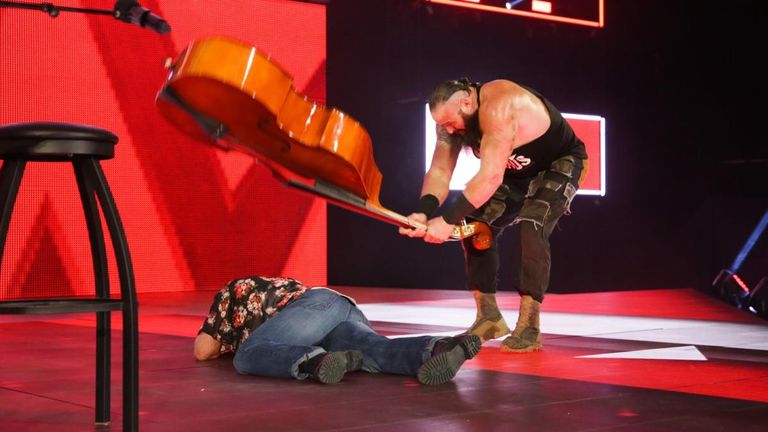 Braun Strowman laid out Elias with a double bass