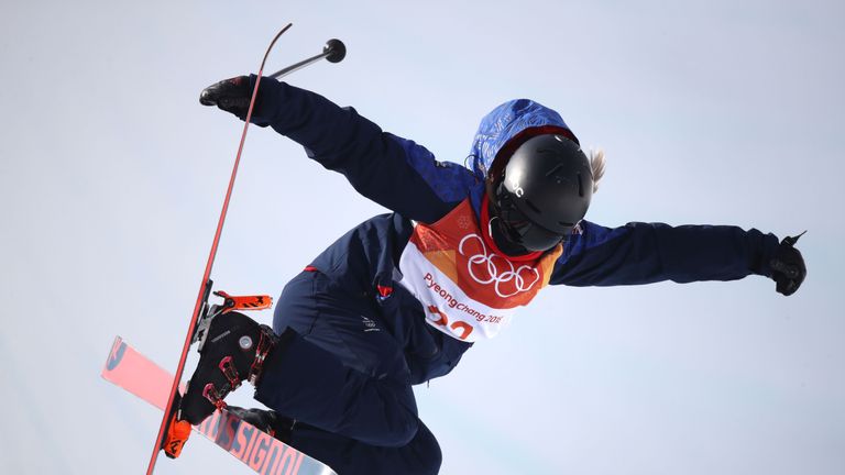 PYEONGCHANG-GUN, SOUTH KOREA - FEBRUARY 19:  Rowan Cheshire of Great Britain competes during the Freestyle Skiing Ladies' Ski Halfpipe Qualification on day