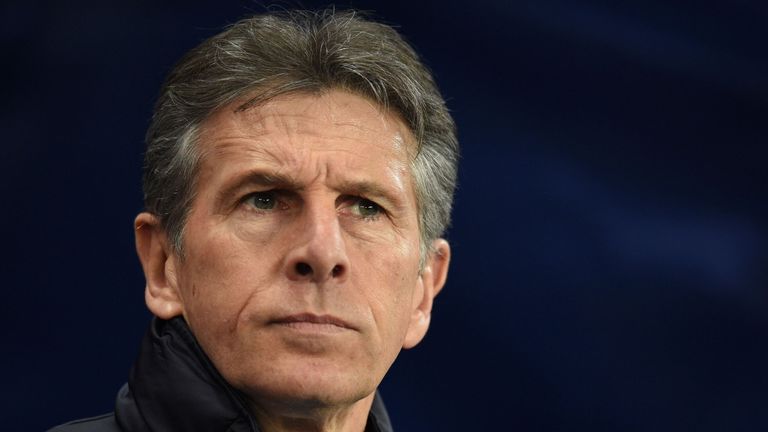 Claude Puel prior to the Premier League match between Manchester City and Leicester City at the Etihad Stadium
