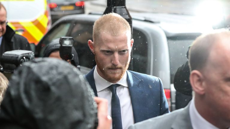 England Cricketer Ben Stokes arrives at Bristol Magistrate's Court on February 13, 2018