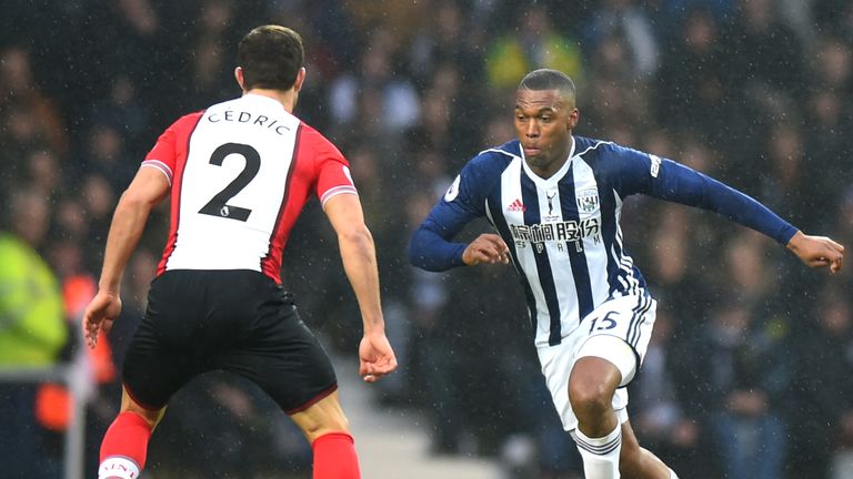 Daniel Sturridge in action for West Brom against Southampton