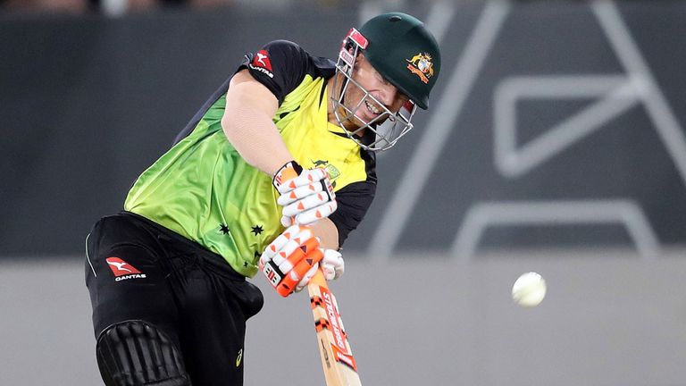 Australia captain struck five of 33 sixes hit in the Eden Park clash