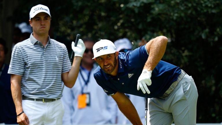 MEXICO CITY, MEXICO - MARCH 05:  Dustin Johnson of the United States watches his tee shot during the final round of the World Golf Championships Mexico Cha