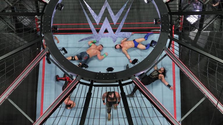 Seven men competed for a Universal title shot at Sunday night's Elimination Chamber