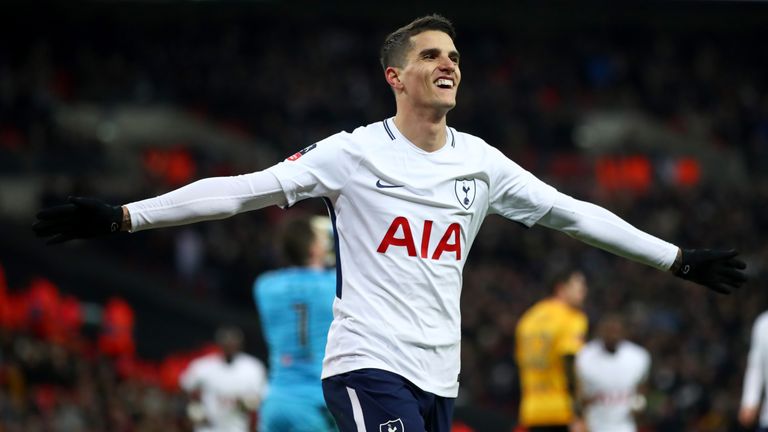 Erik Lamela scored Tottenham's second against Newport