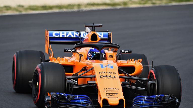 MONTMELO, SPAIN - FEBRUARY 26:  Fernando Alonso of Spain driving the (14) McLaren F1 Team MCL33 Renault on track during day one of F1 Winter Testing at Cir