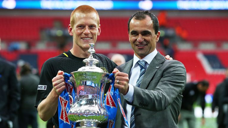 Ben Watson (left) scored the winner as Wigan beat City in 2013 to lift the FA Cup