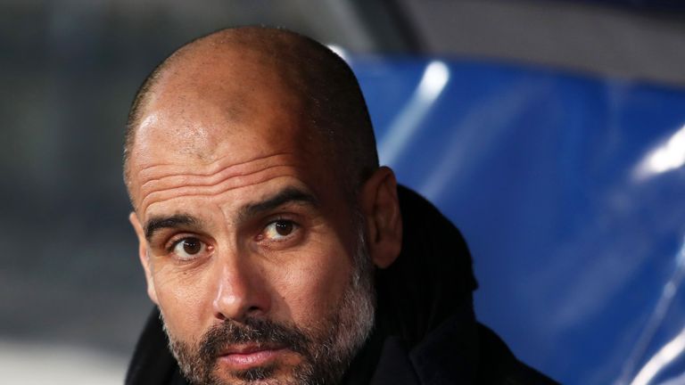 Pep Guardiola prior to the UEFA Champions League Round of 16 First Leg  match between FC Basel and Manchester City
