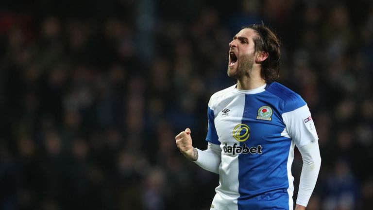 Danny Graham during the Sky Bet League One match between Blackburn Rovers and Shrewsbury Town at Ewood Park on January 13, 2018