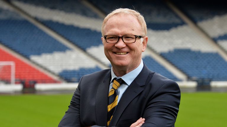 Alex McLeish is unveiled by the SFA as the new Scotland National Team manager at Hampden Park on February 16, 2018