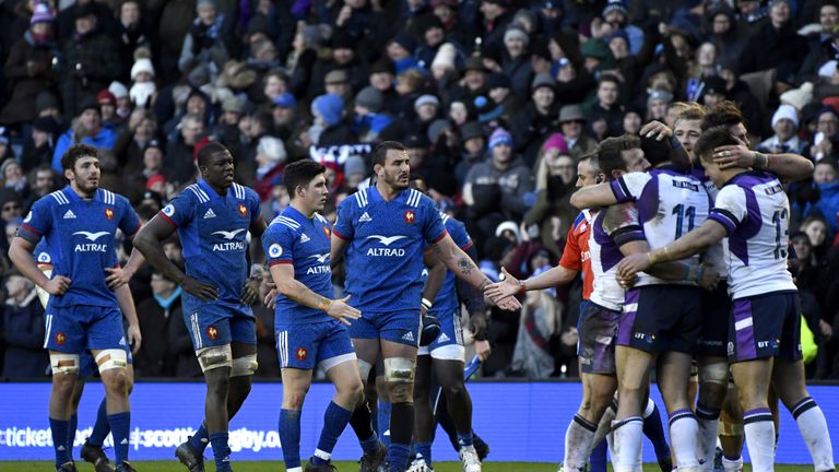 France let slip a 20-14 lead at half-time in Scotland