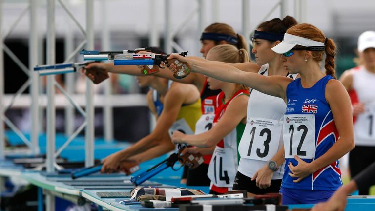 Pentathlon. Modern pentathlon: five sports excellence in one Pentathlon. Modern pentathlon: five sports excellence in one