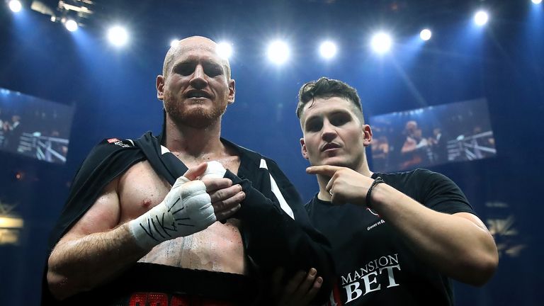 George Groves celebrates his unanimous points win over Chris Eubank Jr in their World Boxing Super Series Super Middleweight semi-final