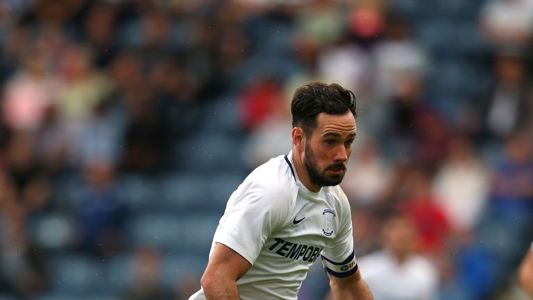 PRESTON, ENGLAND - JULY 22:  Greg Cunningham of Preston North End during a pre-season friendly match between Preston North End and Newcastle United at Deep