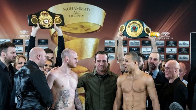 George Groves and Chris Eubank Jr went face-to-face