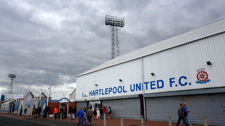 El equipo de la Liga Nacional Hartlepool United juega en el Victoria Park