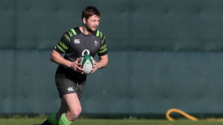 Ireland's Iain Henderson during a training session