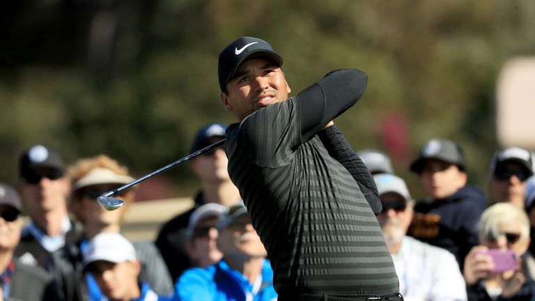 PEBBLE BEACH, CA - FEBRUARY 11:  Jason Day of Australia plays his shot from the sixth tee during the Final Round of the AT&T Pebble Beach Pro-Am at Pebble 