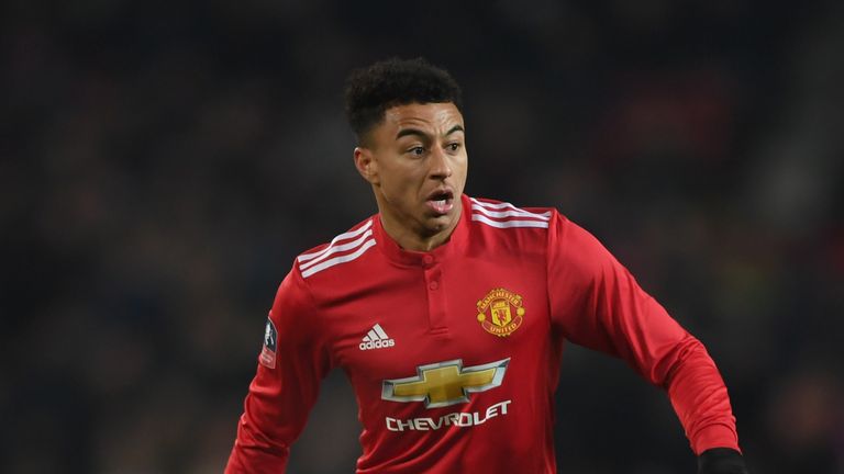 MANCHESTER, ENGLAND - JANUARY 05:  Jesse Lingard of Manchester United runs with the ball during the Emirates FA Cup Third Round match between Manchester Un