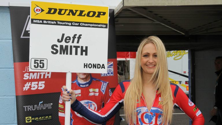 Jo Polley in her BTCC grid girl days