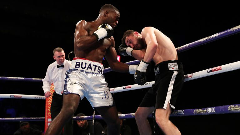 BRITISH BEEF PROMOTION
02 LONDON
PIC;LAWRENCE LUSTIG 
Light-Heavyweight contest
JOSHUA BUATSI v JORDAN JOSEPH